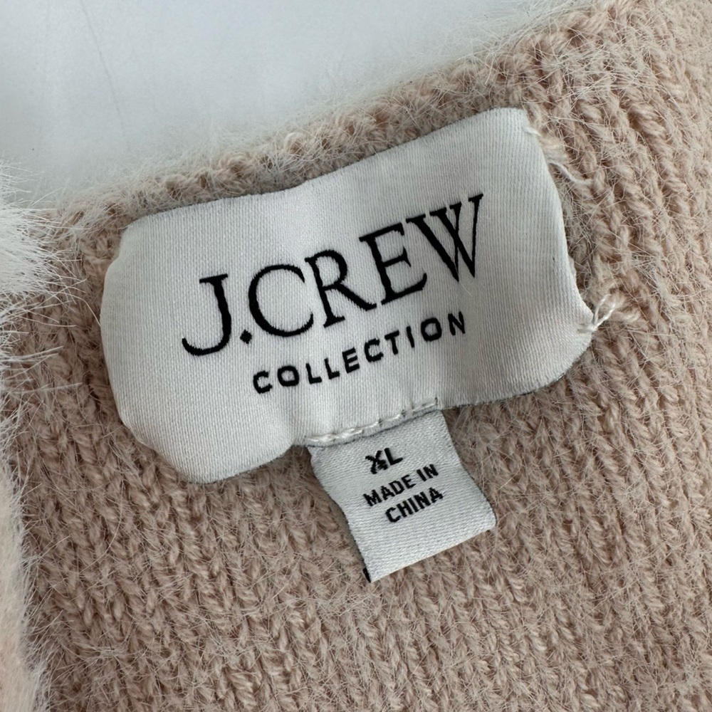 J. Crew Cream Fuzzy Button-Front Jacket - Picture 3 of 7
